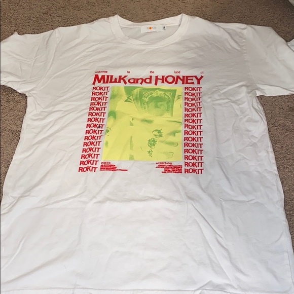 ROKIT Milk & Honey Graphic T-shirt - Picture 1 of 6